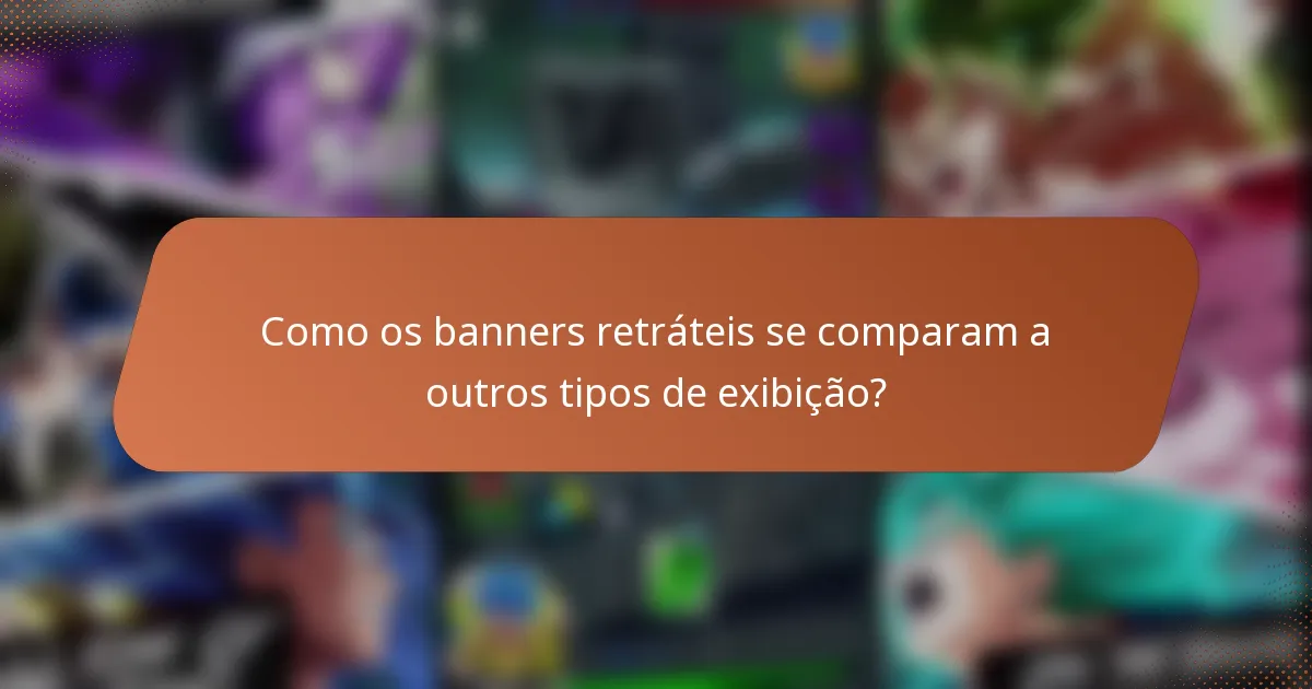 Como os banners retráteis se comparam a outros tipos de exibição?